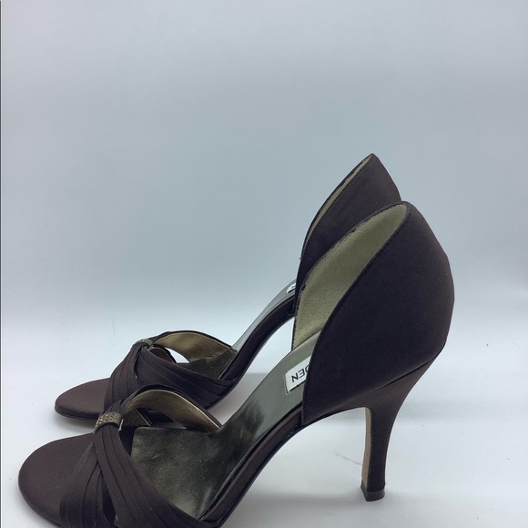 Steve Madden Women Size 8.5 Eunise Purple Leather Open Toe 4" Heels - Picture 2 of 7